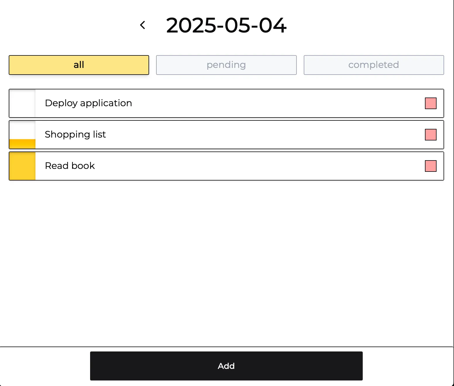 Qwesti main screen